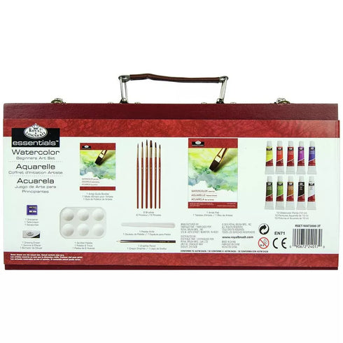 ROYAL BRUSH WOOD BOX WATERCOLOR PAINTING SET - 24 PC